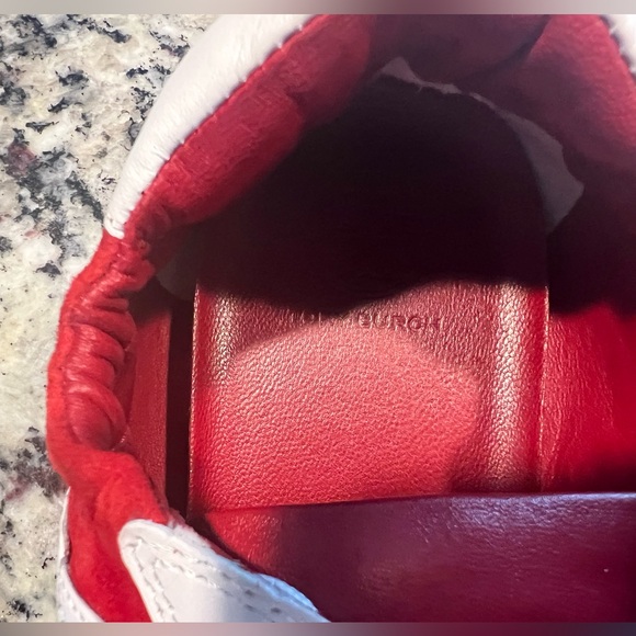 Tory Burch Red and White Double T Sneakers - Picture 7 of 12